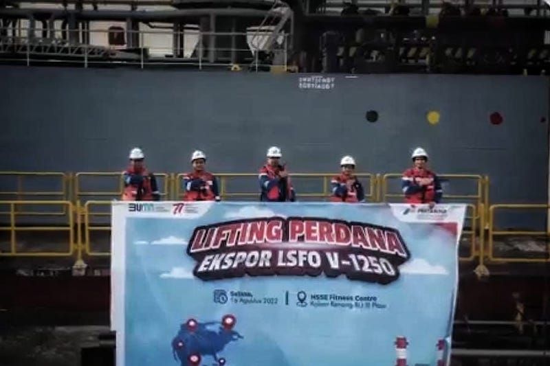 Kilang Pertamina Plaju向新加坡首次出口船用燃料